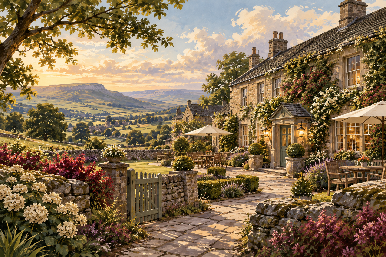 Folkshire illustration of country inn
